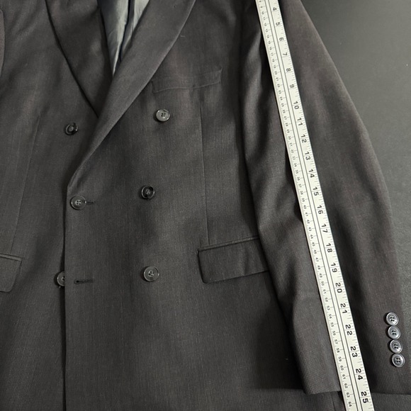 Calvin Klein Extreme Slim Fit Charcoal Wool Double Breasted Blazer 44R - Picture 8 of 10